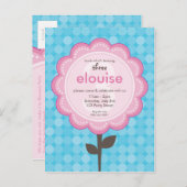 GEBURTSTAGLICHE EINLADUNG: Nummer 1 Einladungspostkarte (Vorne/Hinten)