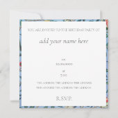 GEBURTSTAGLICHE EINLADUNG: WILLIAM MORRIS EINLADUNG (Rückseite)