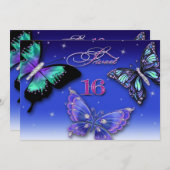 GEBURTSTAGLICHE EINLADUNGEN IN 16 . Geburtstag - S (Vorne/Hinten)