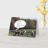 **GEBURTSTAGMELDUNG** AUS EINIGEN COOLEN PFERDEN KARTE (Gelbe Blume)