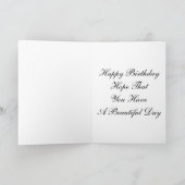 Geburtstagpansy-Blume Karte (Innenseite)