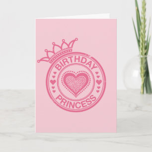 GeburtstagPrinzessin - Rosa - Karte