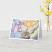 GeburtstagPterodactyl Karte (Gelbe Blume)