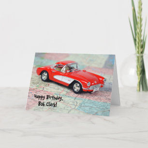 Geburtstags 1957 Corvette auf der Karte
