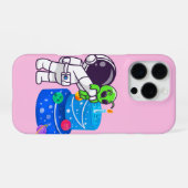 Geburtstags-Alien iPhone Hülle (Rückseite (Horizontal))