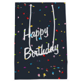 Geburtstags-Alte-Dame-Tanz Mittlere Geschenktüte (Rückseite)