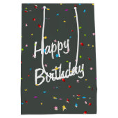 Geburtstags-Alte-Dame-Tanz Mittlere Geschenktüte (Rückseite)