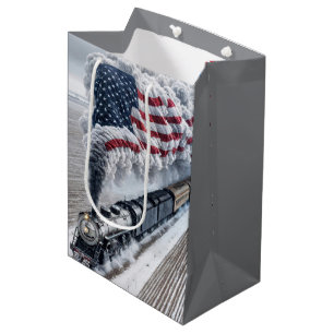 Geburtstags-Amerikanischer-Freiheitszug Mittlere Geschenktüte