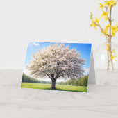 Geburtstags-Apfelbaum im Frühling Karte (Gelbe Blume)