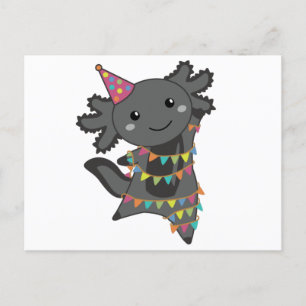 Geburtstags-Axolotl-Girlande Postkarte