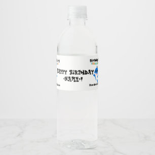 Geburtstags-Baby-Haifisch Wasserflaschenetikett