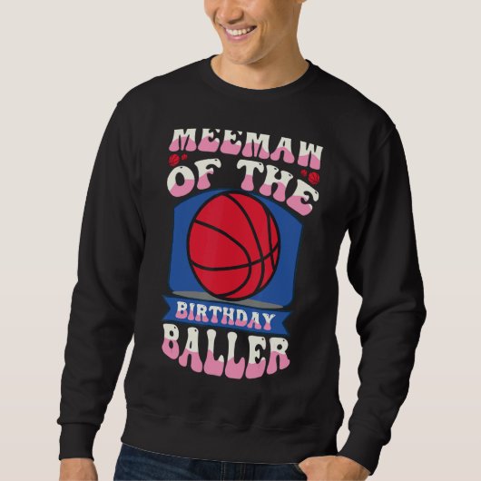 Geburtstags-Baller Basketball-Themenabend Sweatshirt (Vorderseite)