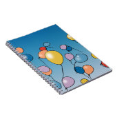 Geburtstags-Ballon-Feier Notizblock (Rechte Seite)