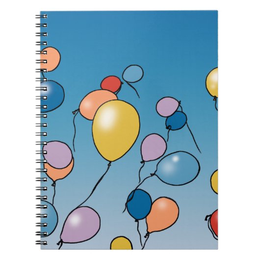 Geburtstags-Ballon-Feier Notizblock (Vorderseite)