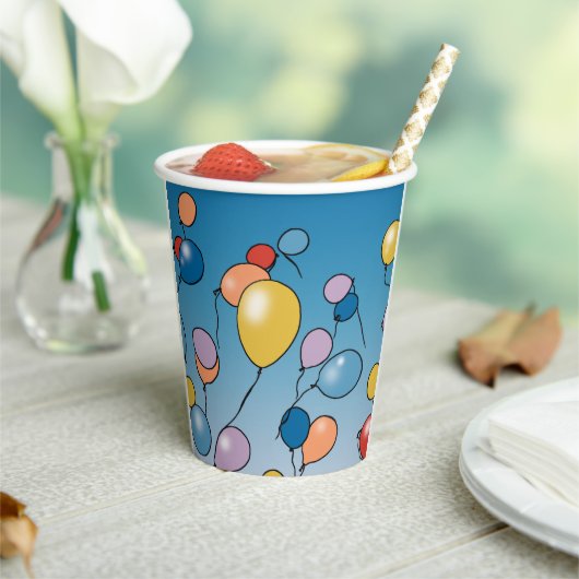 Geburtstags-Ballon-Feier Pappbecher (In Situ)
