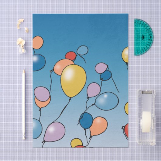 Geburtstags-Ballon-Feier Seidenpapier (Handwerk)