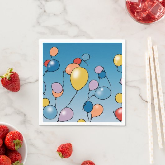 Geburtstags-Ballon-Feier Serviette (Beispiel)
