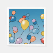 Geburtstags-Ballon-Feier Serviette (Vorderseite)