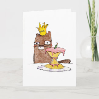 Geburtstags-Biber Karte