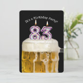 Geburtstags-Bier-Party Einladung (Stehend Vorderseite)