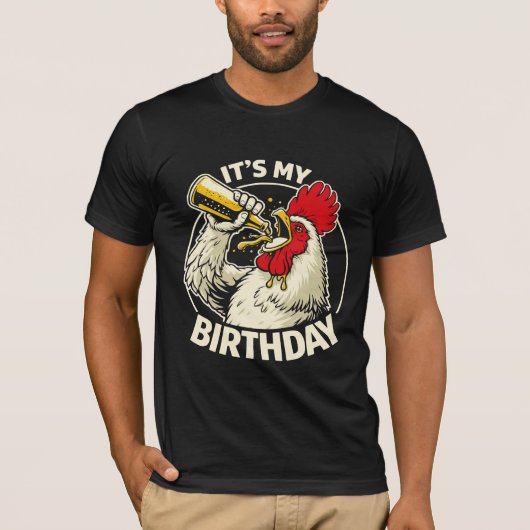 Geburtstags-Bier-Schluck-Hahn T-Shirt (Vorderseite)