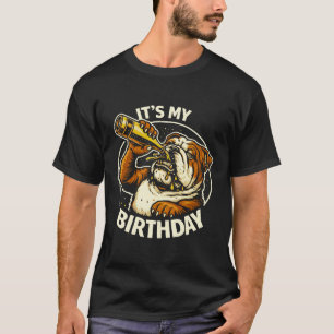 Geburtstags-Bier-Schlucker-Bulldogge T-Shirt