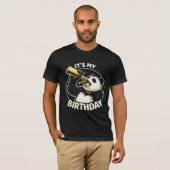 Geburtstags-Bier-Schlürf-Panda T-Shirt (Vorne ganz)