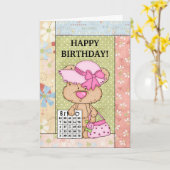 Geburtstags-Bingogrußkarte Karte (Gelbe Blume)