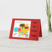 Geburtstags-Blast-Grußkarte Karte (Vorderseite)