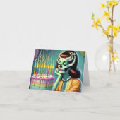 Geburtstags-Blues Karte (Gelbe Blume)