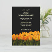 Geburtstags-Blume Einladung (Stehend Vorderseite)