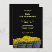 Geburtstags-Blume Einladung (Vorne/Hinten)