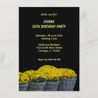 Geburtstags-Blume Einladung