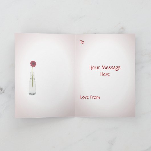 Geburtstags-Blume Karte (Innenseite)