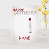 Geburtstags-Blume Karte (Gelbe Blume)