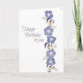 Geburtstags-Blume Karte (Vorderseite)