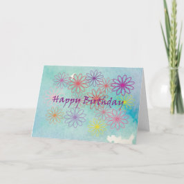 Geburtstags-Blume Karte