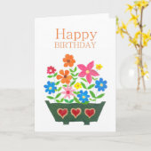 Geburtstags-Blume Karte (Gelbe Blume)