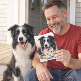Geburtstags Border Collie Grußkarte von Hund Karte