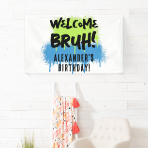 Geburtstags-Bruh-Junge-Teenager-Teen-Junge-Willkom Banner
