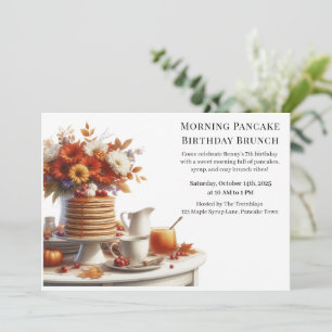 Geburtstags-Brunch mit Pfannkuchen am Morgen Gem Einladung