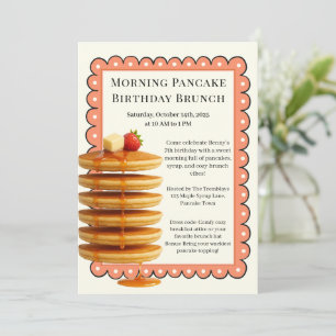 Geburtstags-Brunch mit Pfannkuchen am Morgen Gem Einladung