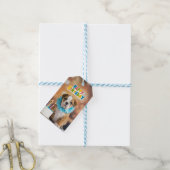 Geburtstags-Bulldogge Geschenkanhänger (Mit Garn)