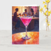 Geburtstags Cheers Ruby Drink Karte (Gelbe Blume)