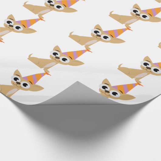 Geburtstags-Chihuahua Geschenkpapier (Ecke)