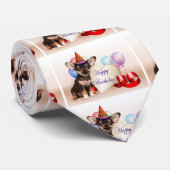 Geburtstags-Chihuahuahund Krawatte (Gerollt)