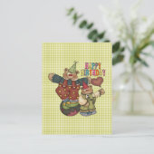 Geburtstags-Clowns Postkarte (Stehend Vorderseite)
