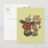 Geburtstags-Clowns Postkarte (Vorne/Hinten)