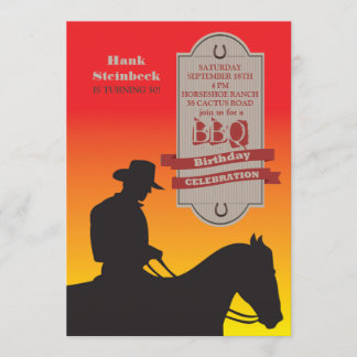 Geburtstags-Cowboy-Einladung Einladung