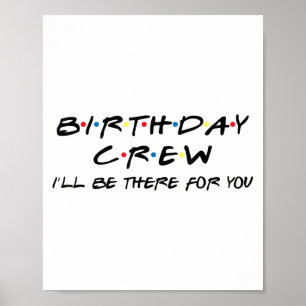 Geburtstags-Crew Funny Birthday Squad Party Poster